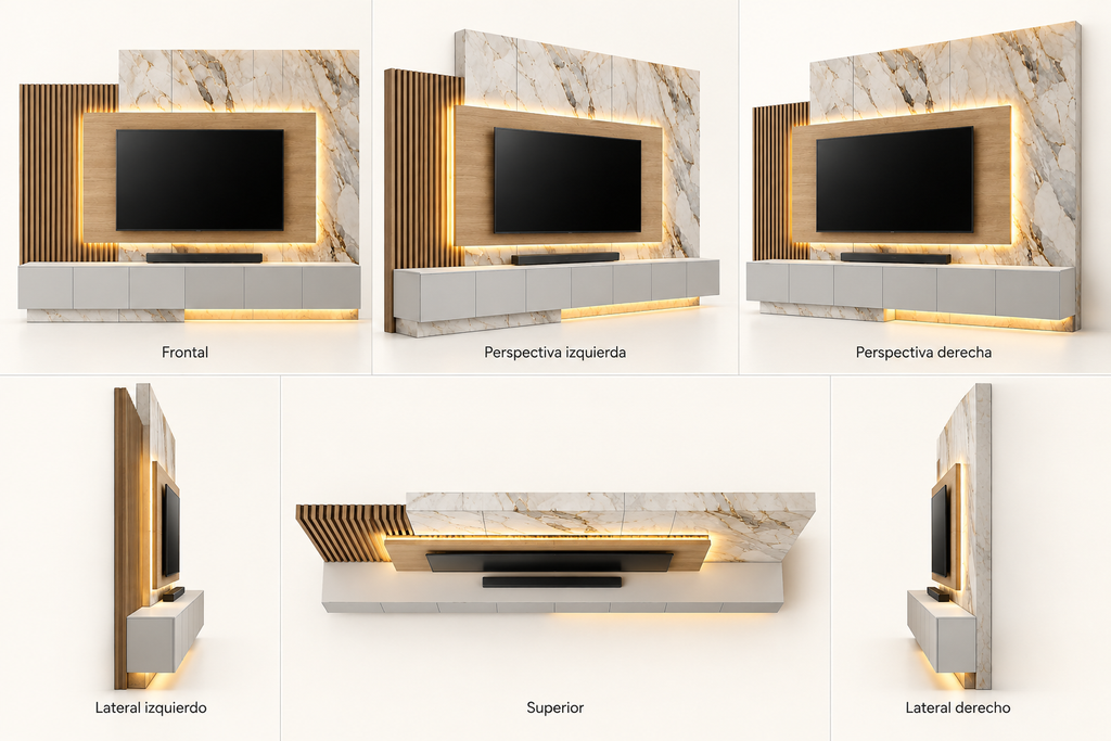 MOB-PL-004-SEN — seis vistas ilustrativas en render