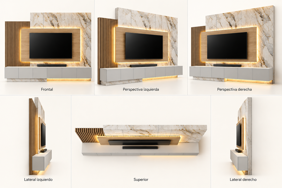 MOB-PL-004-SEN — seis vistas ilustrativas en render