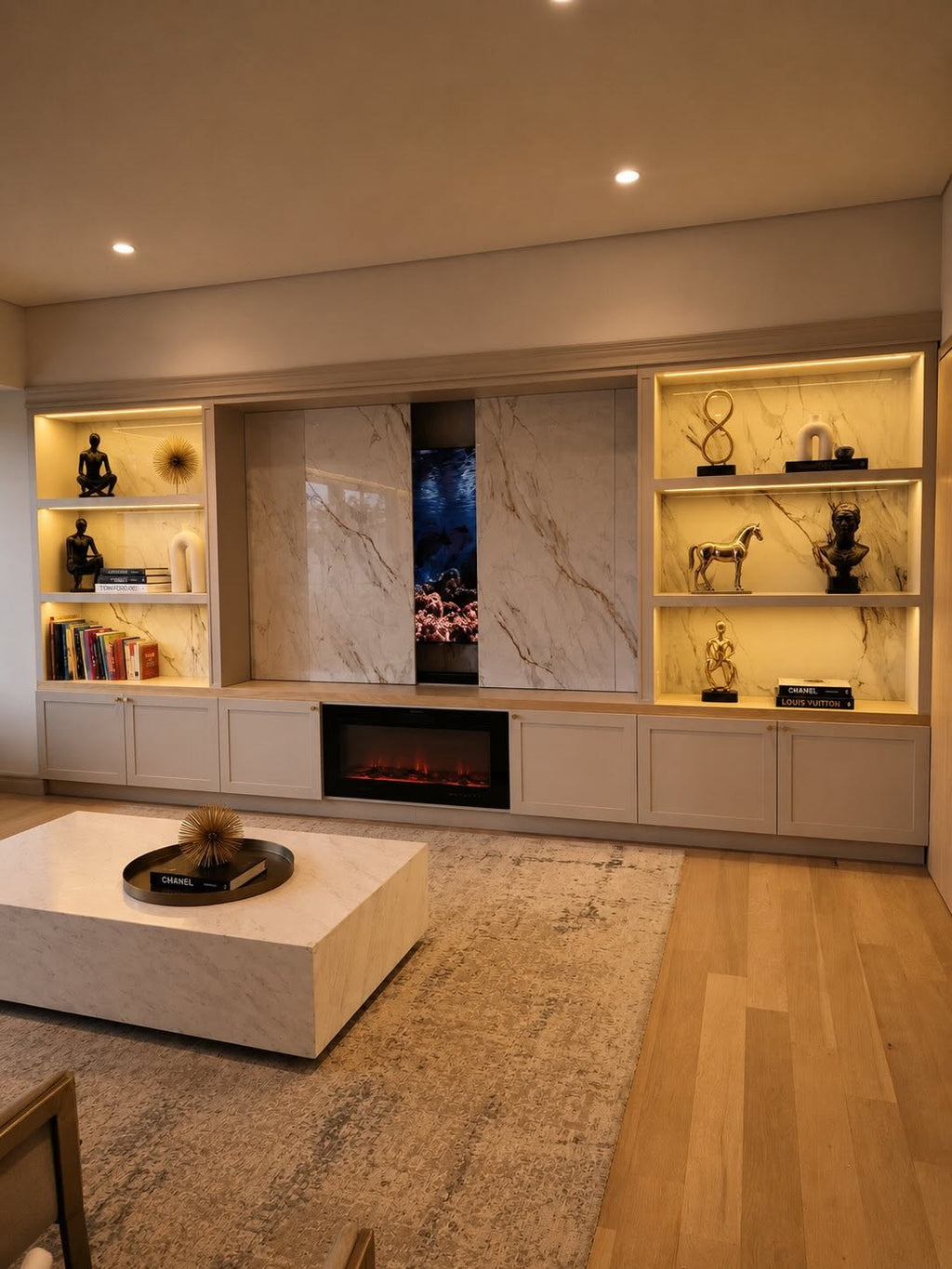 Mueble MOB PM - 001 PAR con paneles parcialmente abiertos.