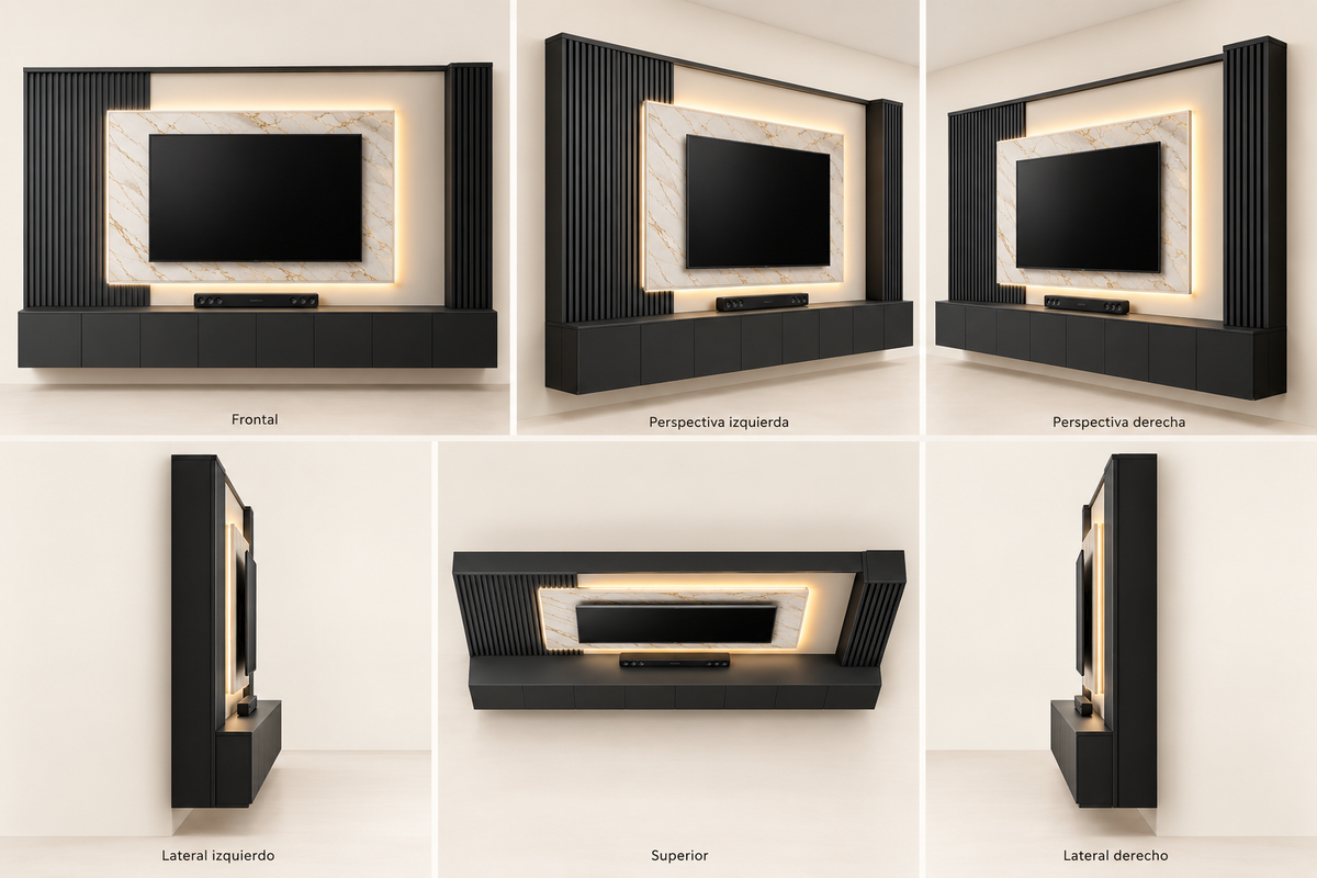 MOB-ST-004-ANS — seis vistas ilustrativas en render